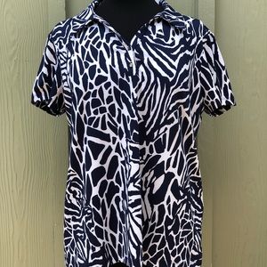 Navy Blue & White Chico’s Top